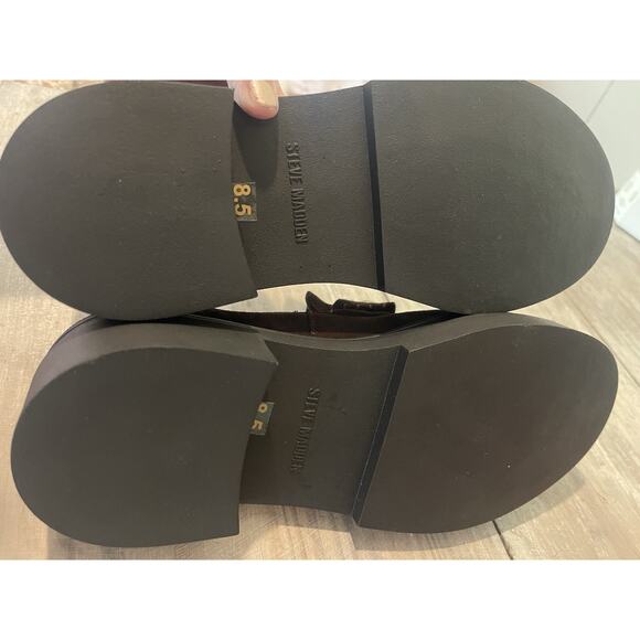 Steve Madden Academia Y2K Chunky Preppy Platform Brown Suede Loafers 8.5 NEW - Picture 8 of 8